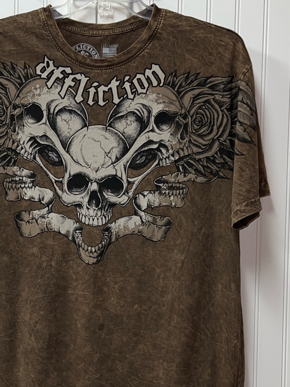 Affliction Dark Omen Shirt XXL NWOT Like New